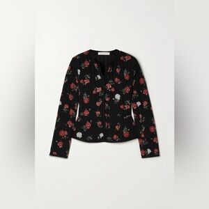 See By Chloe Black Floral Blazer